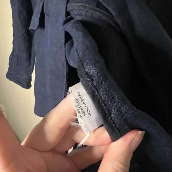 Quince 100% European Linen Blazer Deep Navy - Picture 7 of 9